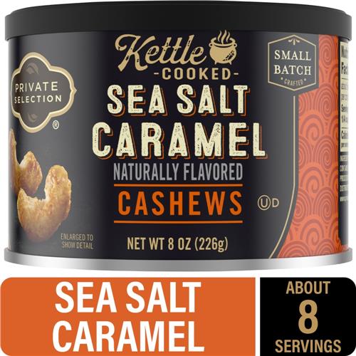 Private Selection Kettle Cooked Sea Salted Caramel Cashews 8 oz