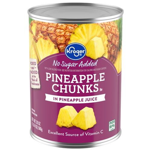 Kroger Canned Pineapple Chunks in Pineapple Juice 20 oz