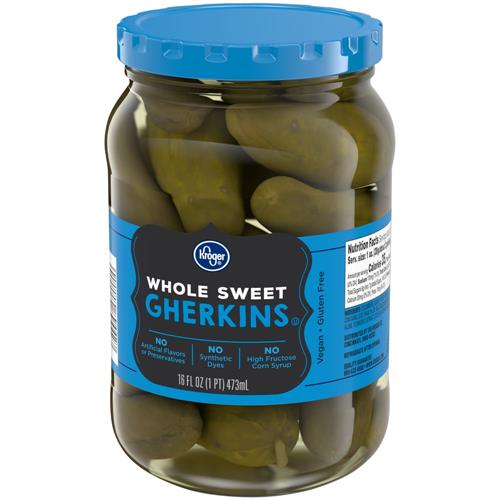 Kroger Whole Sweet Gherkins 16 fl oz