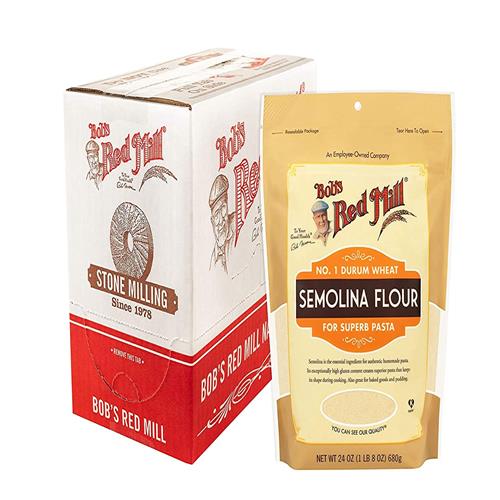 Bobs Red Mill Semolina Pasta Flour, 24Oz (Pack Of 1) - Vegan, Kosher