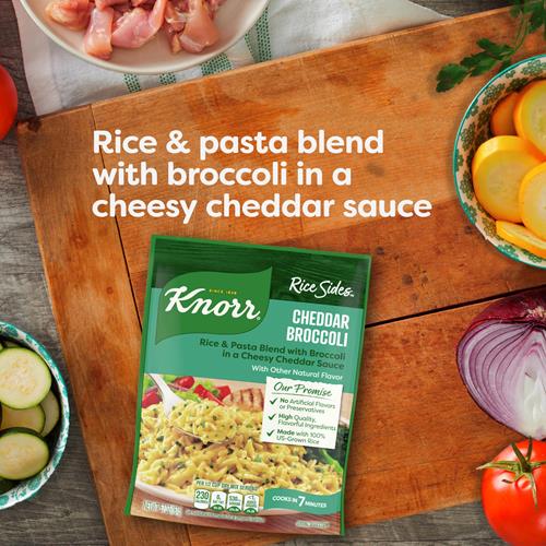 Knorr Rice Sides Cheddar Broccoli Rice For A Tasty Rice Side Dish No Artificial Flavors Or Preservatives 5.7 Oz