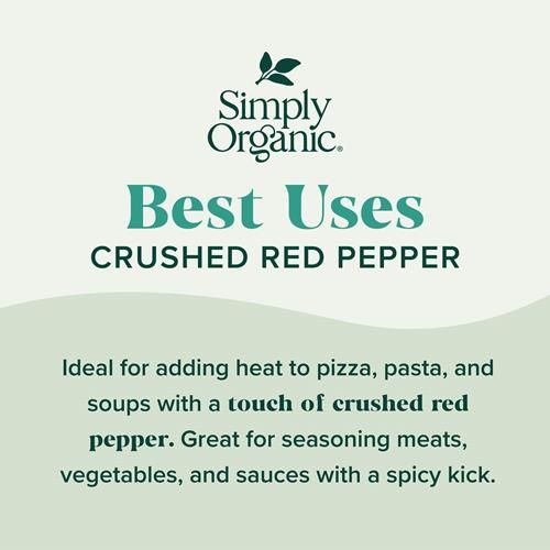 Simply Organic Crushed Red Pepper, Certified Organic | 1.59 Oz | Capsicum Annuum L.
