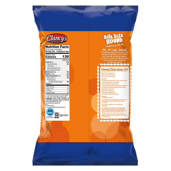 Clancy's Bite Size Tortilla  Chips, 13 oz