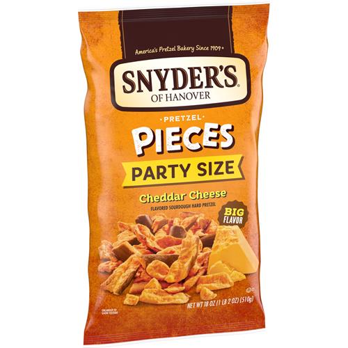 Snyders Of Hanover Pretzel Pieces, Cheddar Cheese, Party Size, 18 Oz