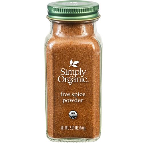Simply Organic Five Spice Powder, 2.01 Ounce, Cinnamon, Fennel Seed, Cloves, Star Anise & White Pepper, Non Gmo, Kosher