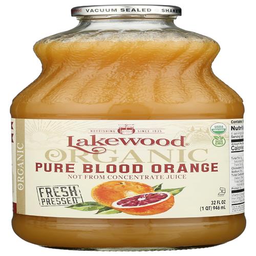 Lakewood, Juice Pure Blood Orange Organic, 32 Fl Oz