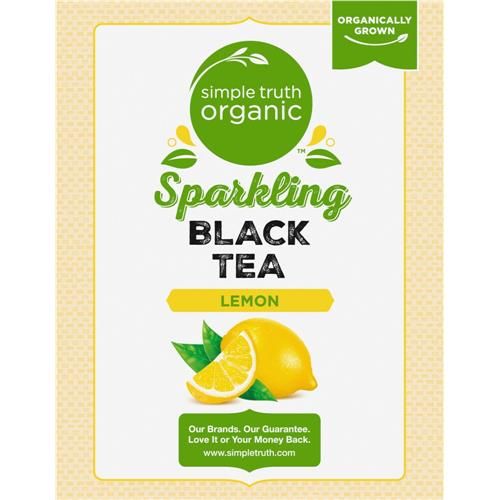 Simple Truth Organic Sparkling Lemon Black Tea 4 cans / 8.45 fl oz