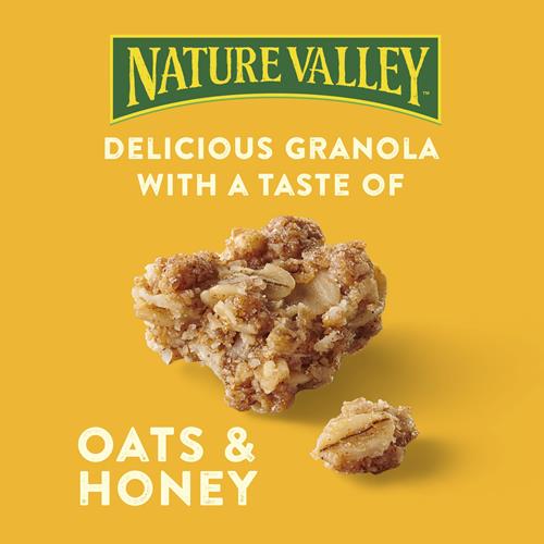 Nature Valley Crunchy Granola, Oats And Honey Granola, Resealable Snack Pouch, 16 Oz