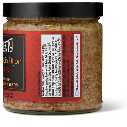 Aplenty Whole Grain Dijon Mustard, 9 Oz
