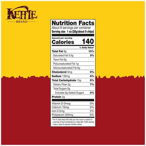 Kettle Brand Potato Chips Krinkle Cut Habanero Lime Kettle Chips, 7.5 Oz