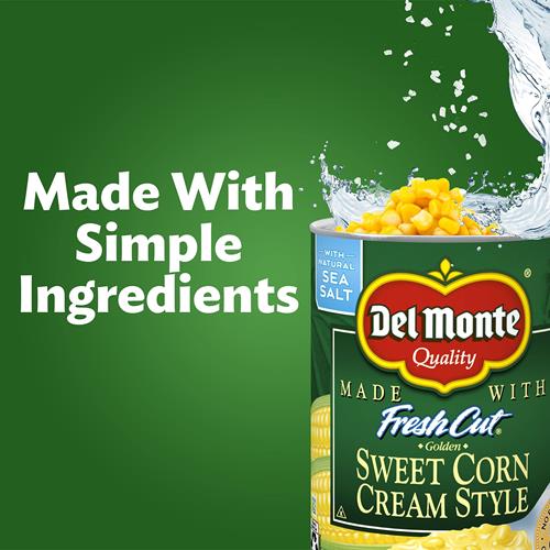 Del Monte Canned Fresh Cut Golden Sweet Cream Style Corn, 14.75 Oz Can