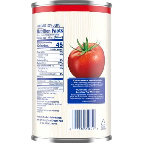 Kroger Tomato Juice 46 fl oz