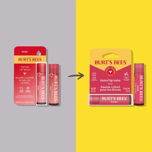 Burts Bees Lip Tint Balm, Long Lasting 2 In 1 Duo Tinted Balm Formula, Color Infused With Hydrating Shea Butter For A Natural Looking Buildable Finish, Rose, 1 Tube