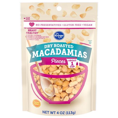Kroger Dry Roasted Macadamia Nut Pieces 4 oz