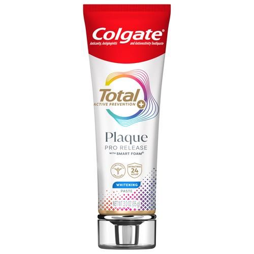 Colgate Total Plaque Pro Release Whitening Toothpaste, Whitening Anticavity Toothpaste, Helps Reduce Plaque And Whitens Teeth, 1 Pack, 3.0 Oz Tube