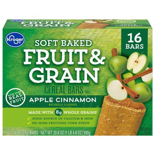 Kroger Fruit & Grain Apple Cinnamon Breakfast Bars 16 ct