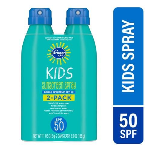 Kroger SPF 50 Kids Sunscreen 2 pk