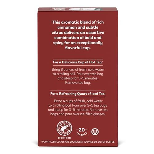 Aplenty Cinnamon Spice Black Tea Bags, 1.41 Oz, 20 Count