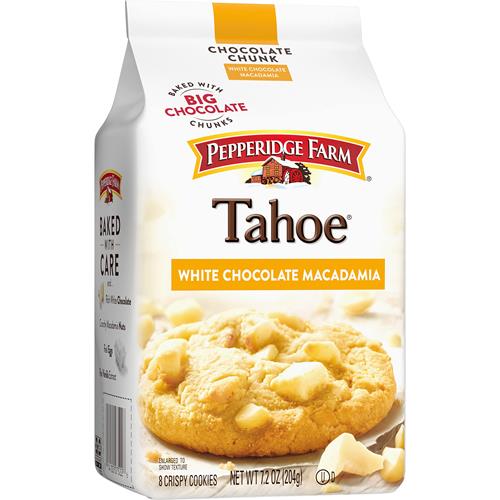 Pepperidge Farm Tahoe Crispy White Chocolate Macadamia Nut Cookies, 7.2 Oz Bag (8 Cookies)