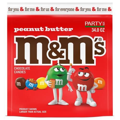 M&Ms Peanut Butter Easter Chocolate Candy, Milk Chocolate, Party Size, Candy Bulk For Easter Baskets, Holiday Gifts, Party Favors & More, 34 Oz Bag