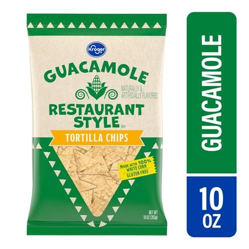 Kroger Hint of Guacamole Tortilla Chips 10 oz