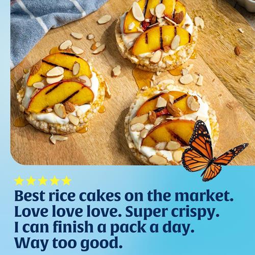 Lundberg Organic Brown Rice Cakes, Lightly Salted, Gluten-Free, Vegan, Healthy Snacks, 8.5 Oz