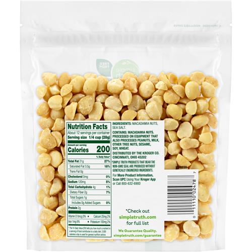 Simple Truth Dry Roasted Sea Salt Macadamia Nuts 12 oz
