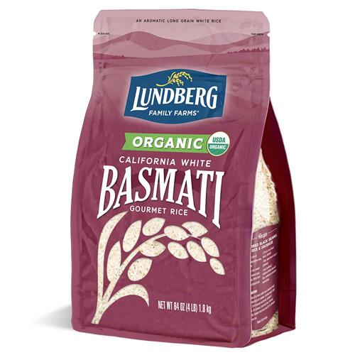 Lundberg Basmati Rice, Organic Long Grain White Rice - Non-Sticky, Fluffy, Nutty, Aromatic Rice, Vegan Food, Healthy Meals, Gluten-Free Rice Grown In California, 64 Oz