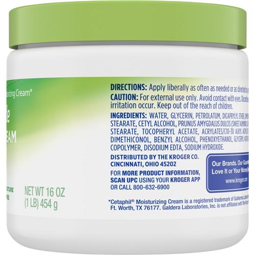 Kroger Gentle Skin Body Cream For Dry Sensitive Skin + Fragrance-Free 16 oz