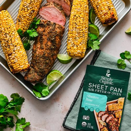 Simply Organic Sheet Pan Seasoning, Cilantro Lime, 0.71 Ounce (Pack Of 12)