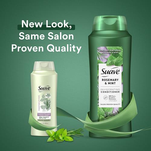 Suave Professionals Invigorating Conditioner For Dry, Damaged Hair Rosemary And Mint Paraben-Free And Dye-Free Deep Hair 28 Oz