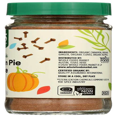 Whole Foods Market Organic Pumpkin Pie Spice, 1.76 Ounce