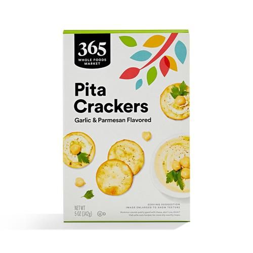 Whole Foods Market, Cracker Pita Parmesan & Garlic, 5 Ounce