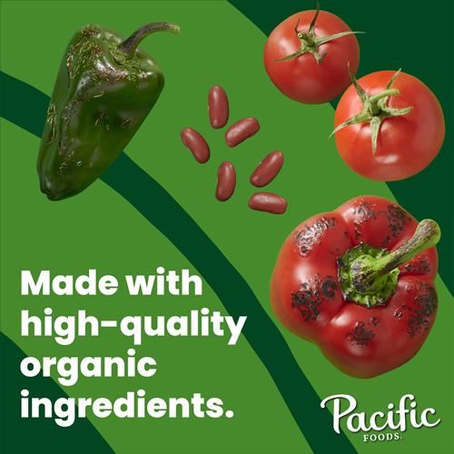Pacific Foods Organic Fire Roasted Vegetable Chili, Plant Based, 16.5 Oz Can(Pack Of 1)