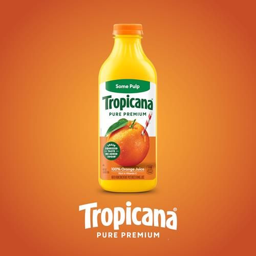 Tropicana Pure Premium 100% Orange Juice Original, Some Pulp, No Sugar Added, 46 Fl Oz