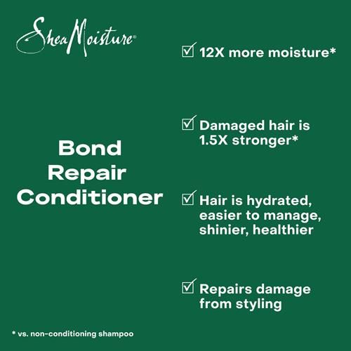 Sheamoisture Bond Repair Conditioner Amla Oil Strengthens And Repairs Hair Bonds With Hydroplex Technology And Amla Oil For Less Breakage With Restorative Hydroplex Infusion 13Fl Oz