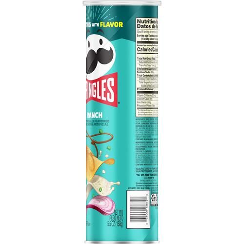 Pringles, Potato Crisps, Ranch, 5.5 Ounce