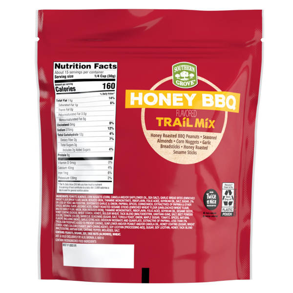 Southern Grove Honey BBQ Flavored Trail Mix, 16 oz