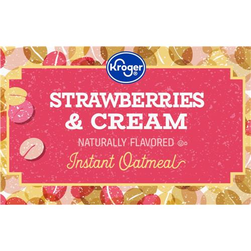 Kroger Strawberries & Cream Instant Oatmeal 8 ct