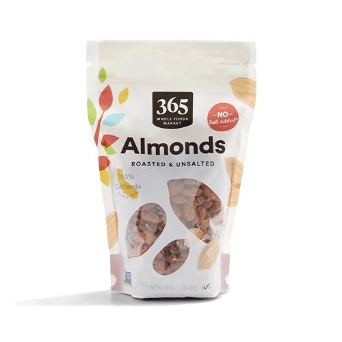 Whole Foods Market, Roasted And Unsalted Almonds, 16 Oz