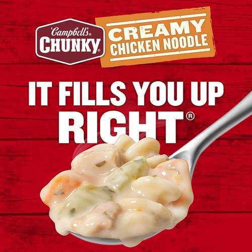 Campbells Chunky Soup, Creamy Chicken Noodle Soup, 18.8 Oz Can