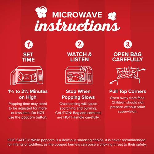 Orville Redenbachers Microwave Popcorn, Movie Theater Butter Flavor, 3.29 Oz., 6-Count