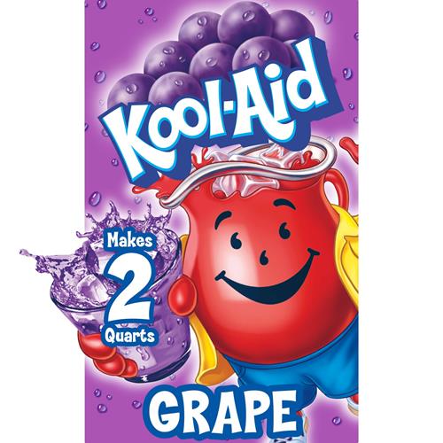 Kool-Aid Unsweetened Grape Powdered Drink Mix, 0.14 Oz. Packet