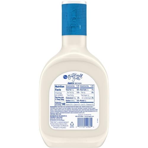 Kroger Buttermilk Fields Ranch Salad Dressing 16 fl oz