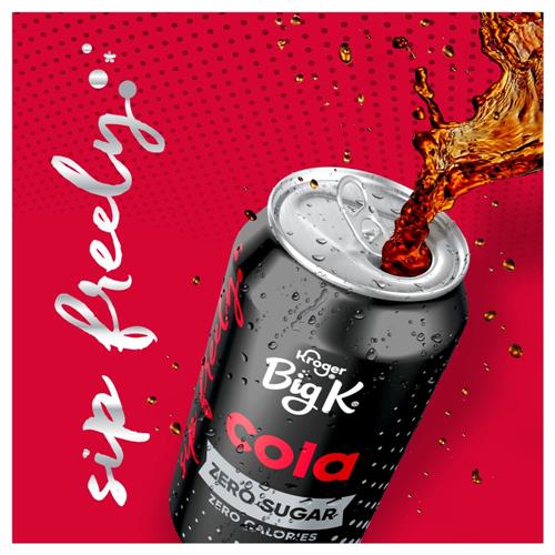 Big K Cola Zero Sugar Zero Calorie Soda Cans 12 pk / 12 fl oz