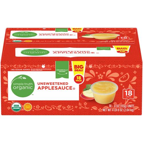 Simple Truth Organic Applesauce Cup Multi 18 ct / 4 oz