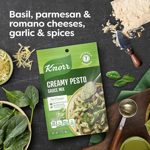 Knorr Sauce Mix Creamy Pesto Pasta Sauce For Simple Meals And Sides No Artificial Flavors, No Added Msg 1.2 Oz