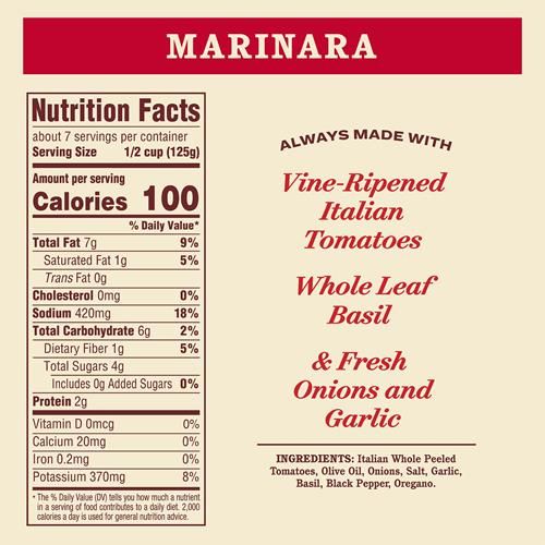 Raos Homemade Marinara, 32 Oz, Tomato Sauce, All Purpose, Keto Friendly Pasta Sauce, Premium Quality, Tomatoes From Italy And Olive Oil