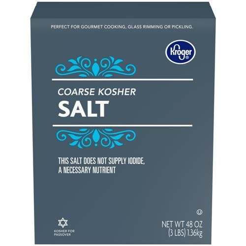 Kroger Coarse Kosher Salt 48 oz