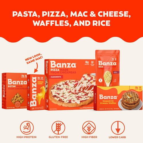 Banza Linguine Pasta From Chickpeas - Gluten Free, High Protein, And Lower Carb Protein Linguine Chickpea Pasta - 8Oz